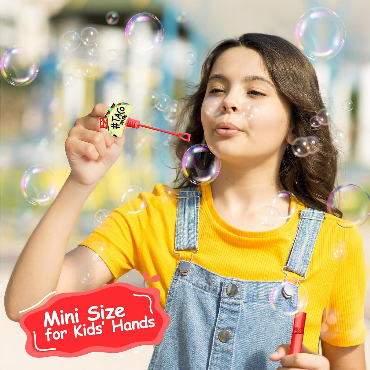 AFZMON 24Pcs Cinco De Mayo Party Favors Bubble Wands for Kids, Mexican Fiesta Mini Bubbles Wand