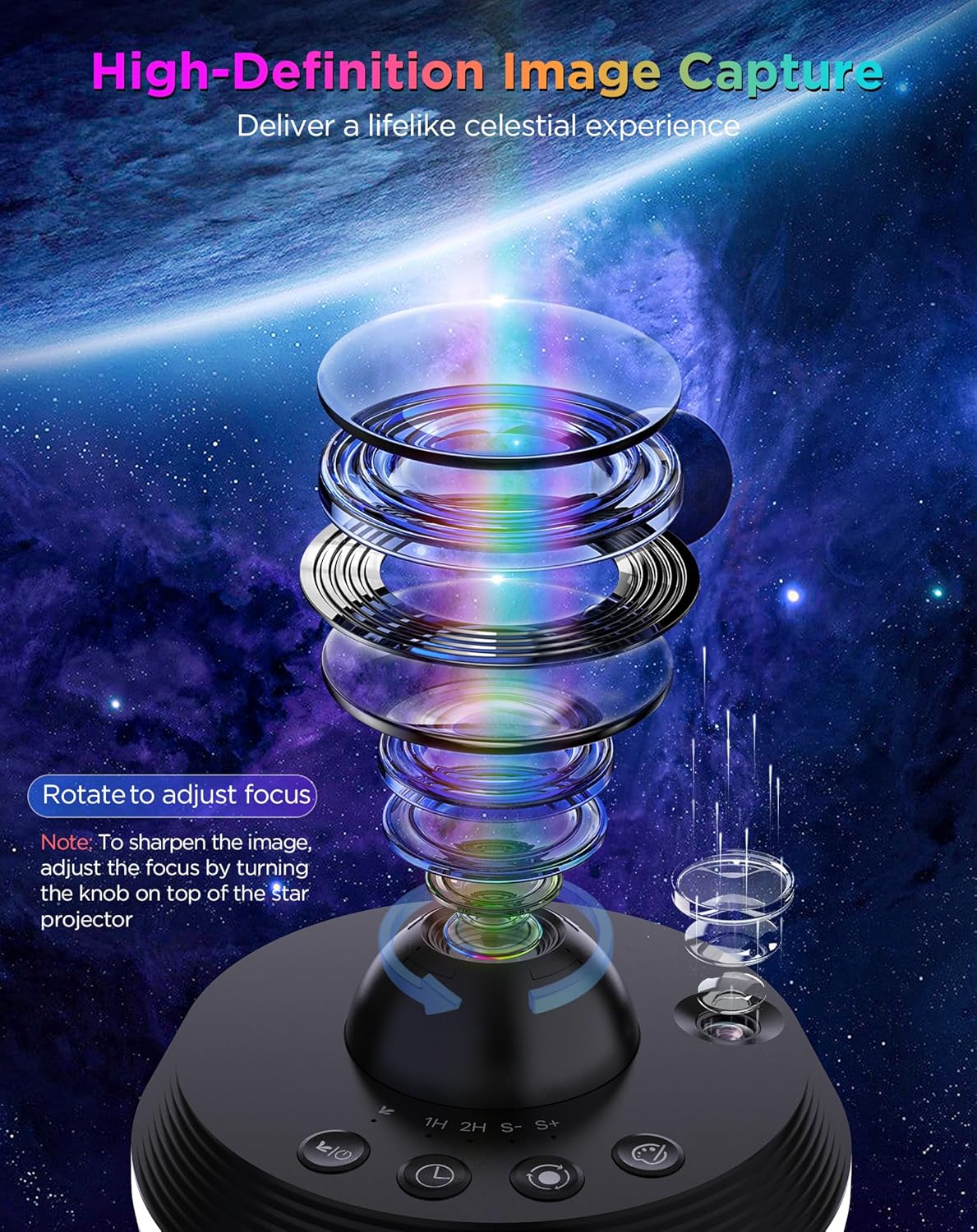 Star Projector, 13 in 1 HD Planetarium Galaxy Projector for Bedroom, Star Projector Galaxy Light