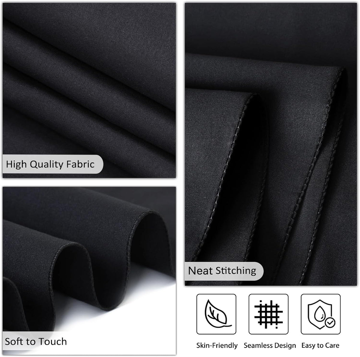 12 Pack Black Round Tablecloth 120 Inch Black Table Cloth Stain and Wrinkle Resistant Reusable and