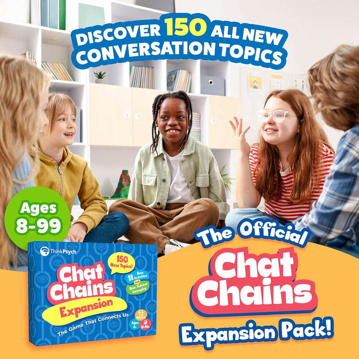 ThinkPsych Chat Chains Expansion Pack - Counseling Games & Therapy Games for Teens - Social Skills