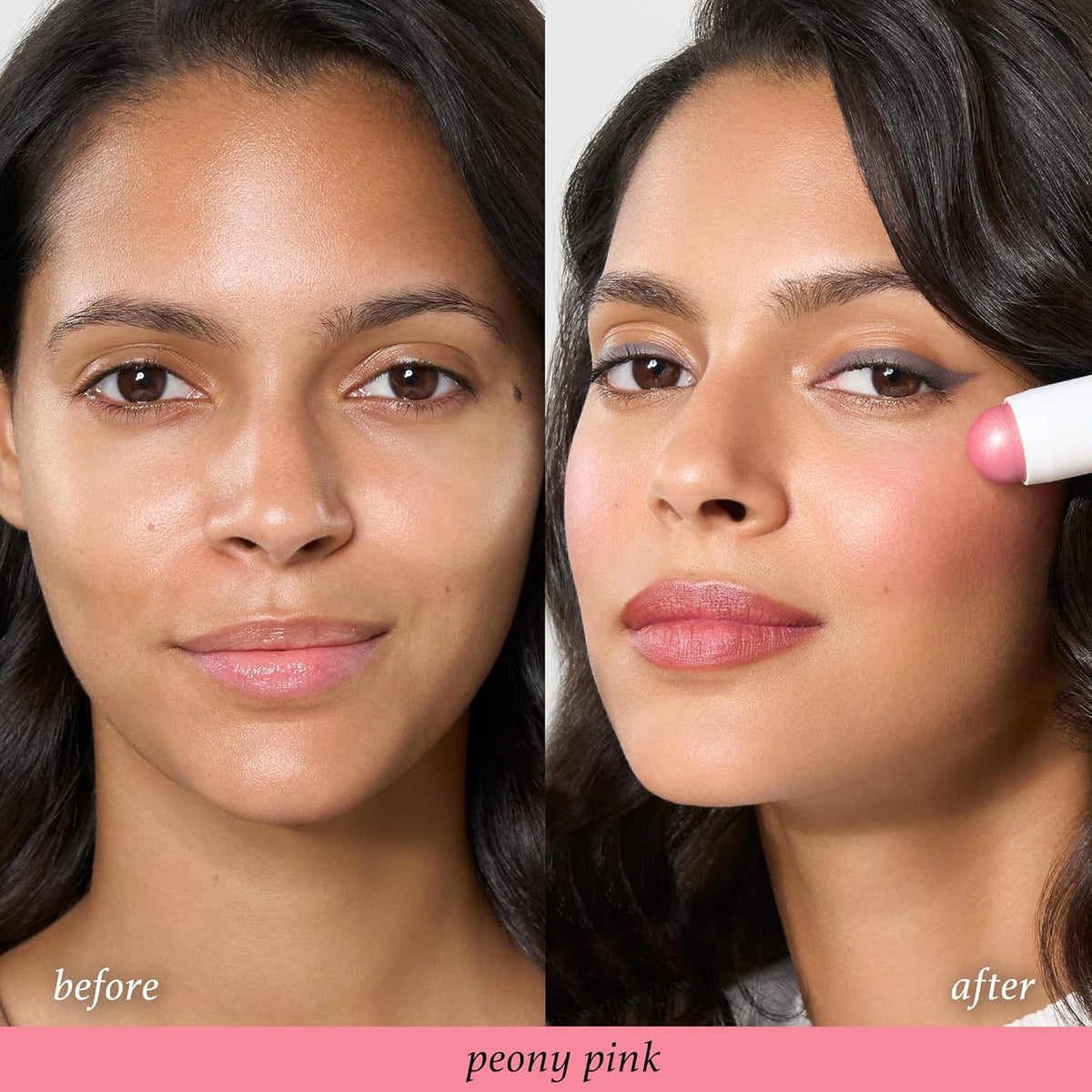 Julep Skip The Brush Cream to Powder Blush Stick - Peony Pink - Blendable and Buildable Color