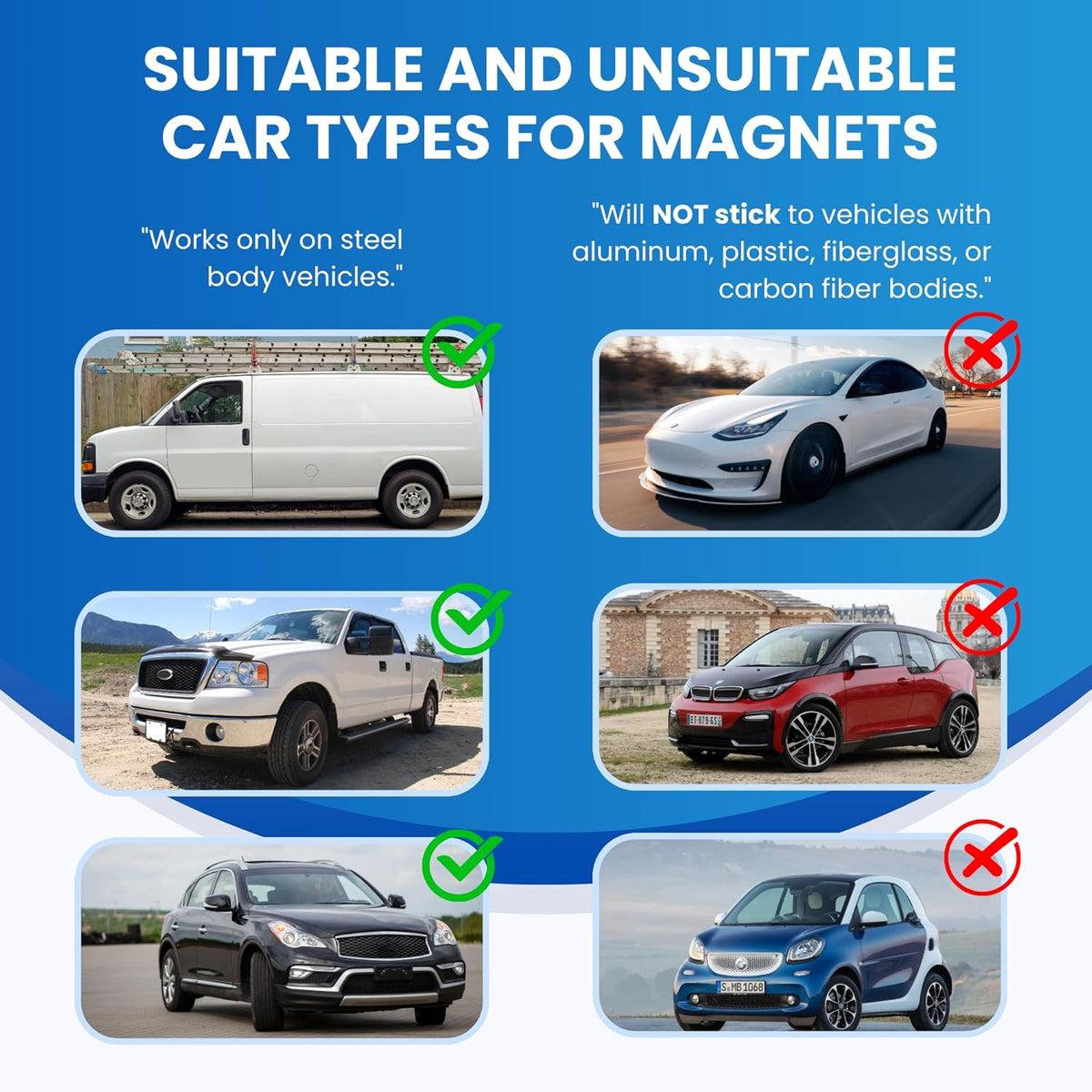 2 Pack (20in x 30in) Large Custom Car Magnets for Businesses –Full Color Large Magnetic Signs for