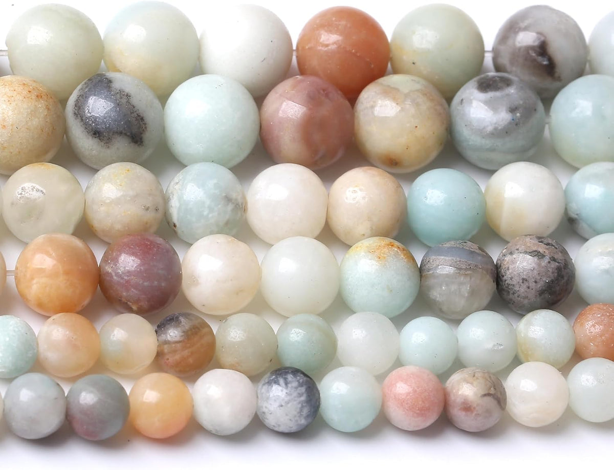 Fancy Stone Beads for Jewelry Making DIY Craft Gemstone Beads Kit (10mm, 35pcs) Smooth Healing