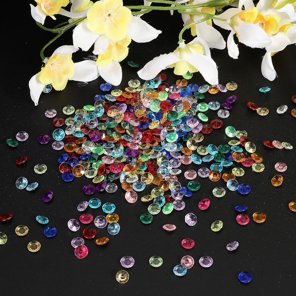 PATIKIL 4000 Pcs Wedding Table Scatter Confetti Crystals 6mm Acrylic Diamonds Vase Fillers Gems for