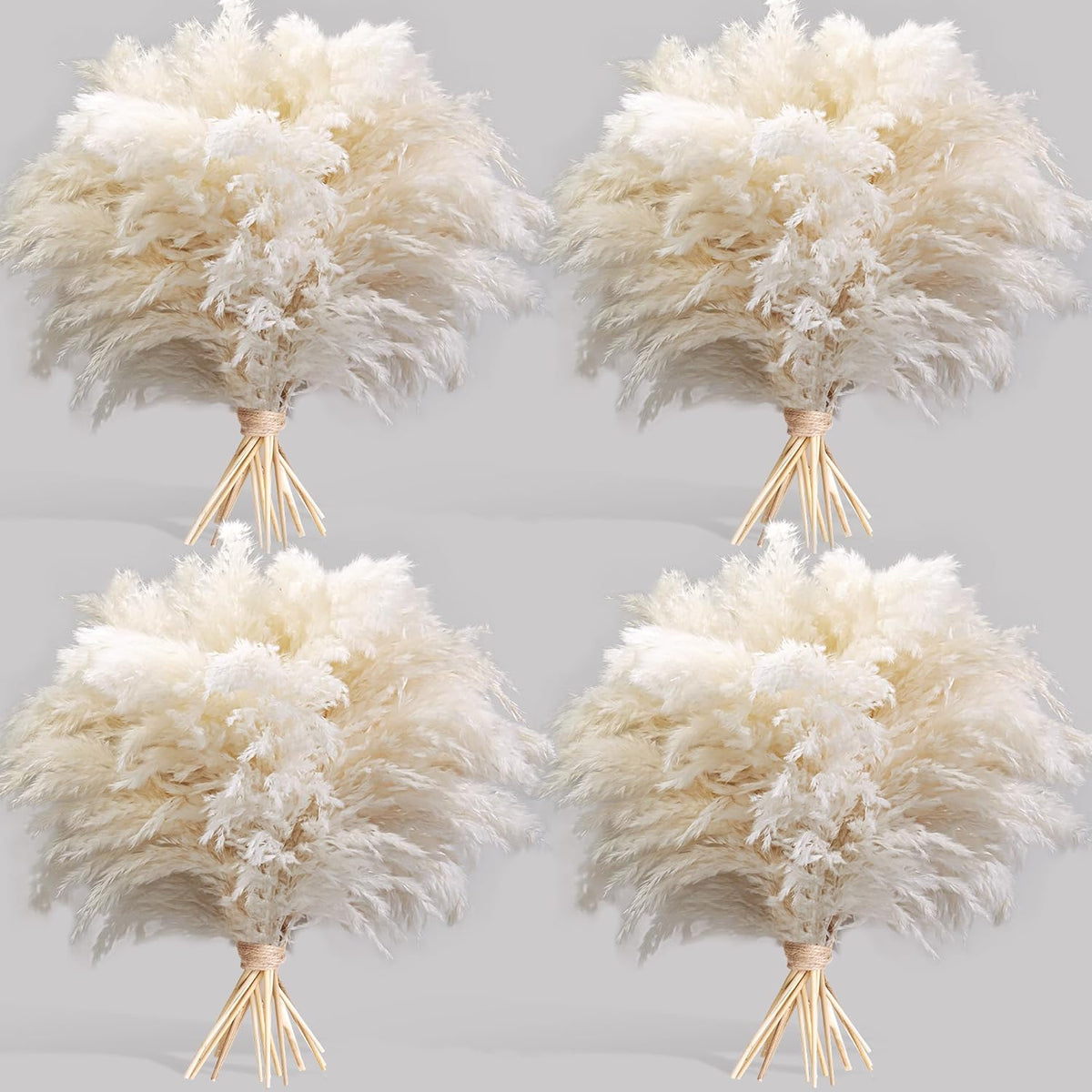 40PCS White Pampas Grass for Home Decor - Elegant Boho Decor - Premium Quality Pampas Grass Stems