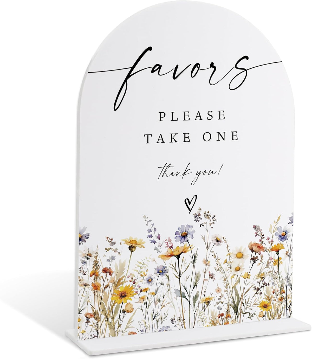Wedding Signs for Ceremony and Reception, Boho Floral Acrylic Favors Please Take One Sign, Wedding