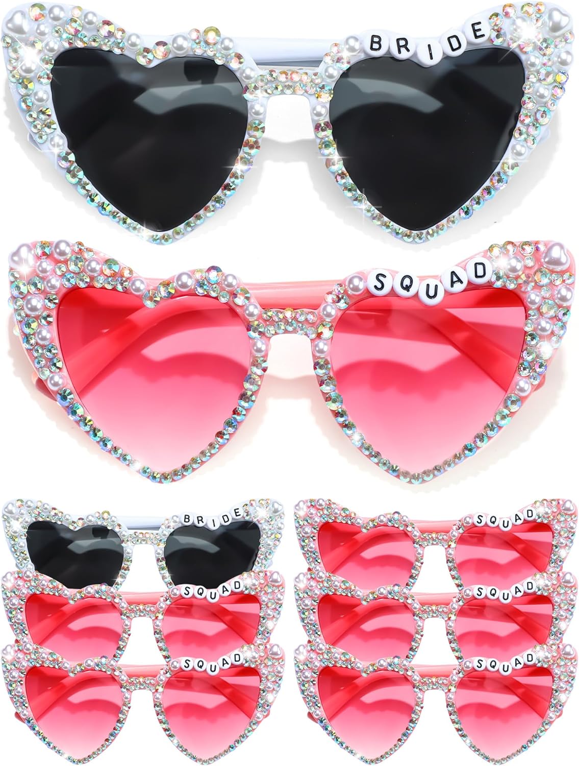 6 Pcs Bride Sunglasses Bachelorette Sunglasses Party Favors for Bridesmaids for Wedding Party Bride