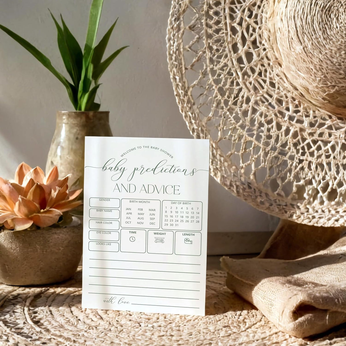 Advice For New Parents Baby Shower, Baby Predictions & Advice Cards For Baby Shower Games