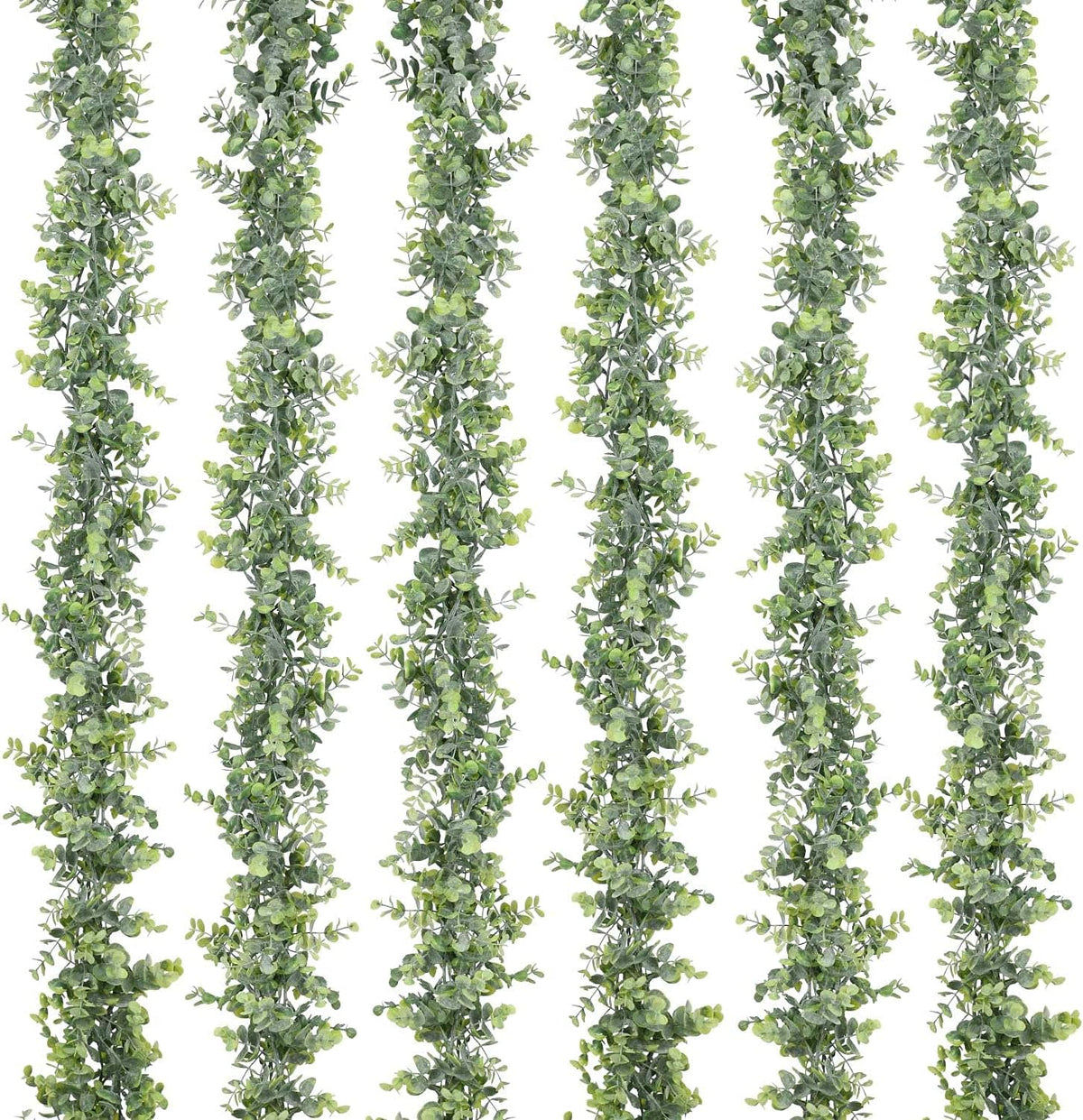 Lvydec 6 Pack Artificial Eucalyptus Garland, Fake Eucalyptus Greenery Garland Wedding Backdrop Arch