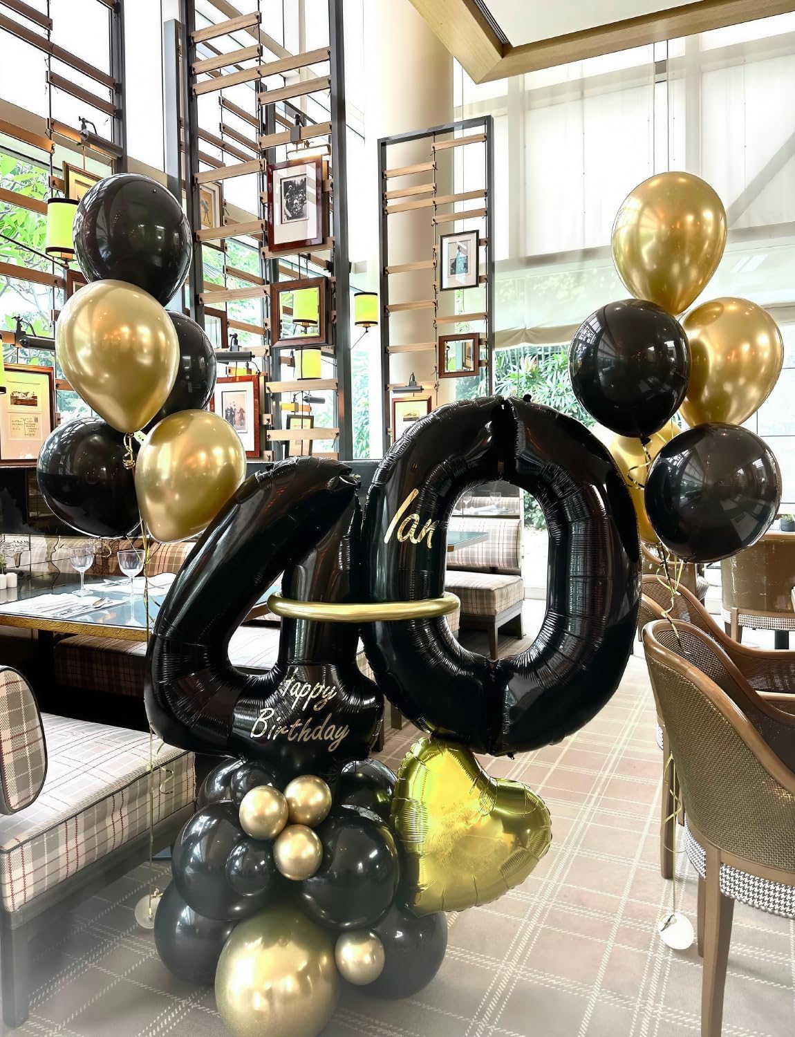 Black and Gold Balloons - 50PCS 12 Inch Metallic Gold Balloons Confetti Balloon Thickened Latex