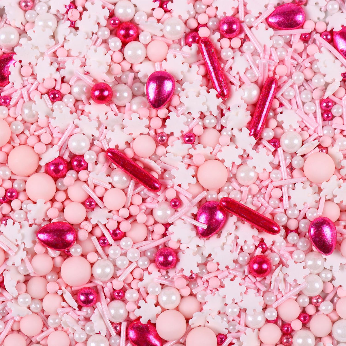 Pink Sprinkles for Cake Decorating, Pink Pearl Sprinkles, Metallic Sprinkle Mix for Cupcakes