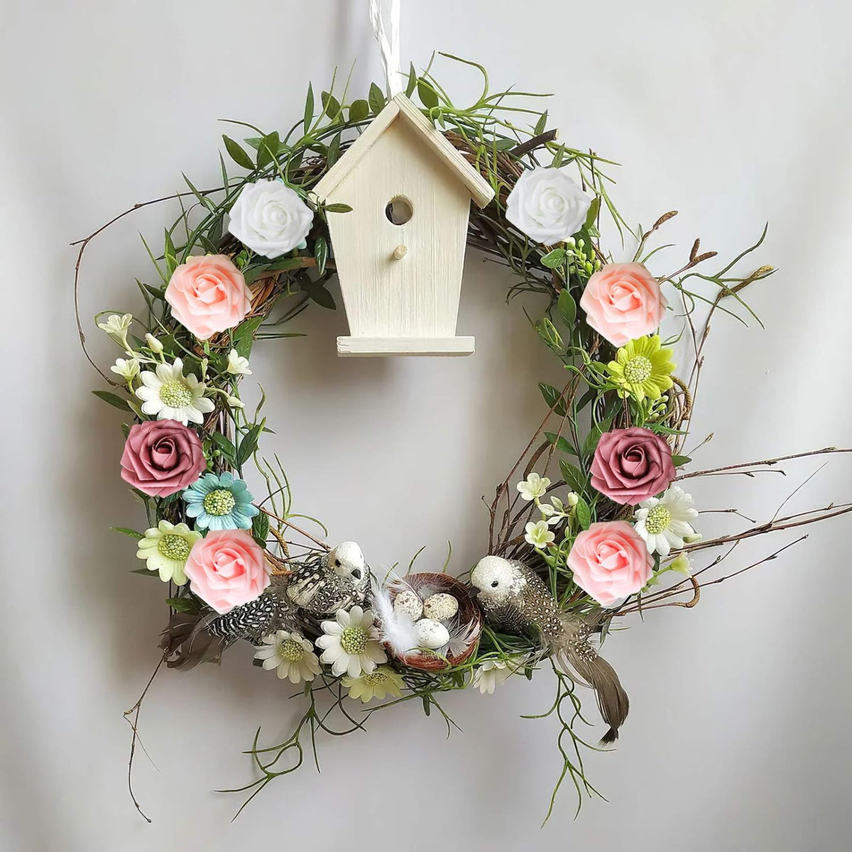 AmyHomie Artificial Flower Shades of Rose 25pcs Real Looking Fake Roses w/Stem for DIY Wedding