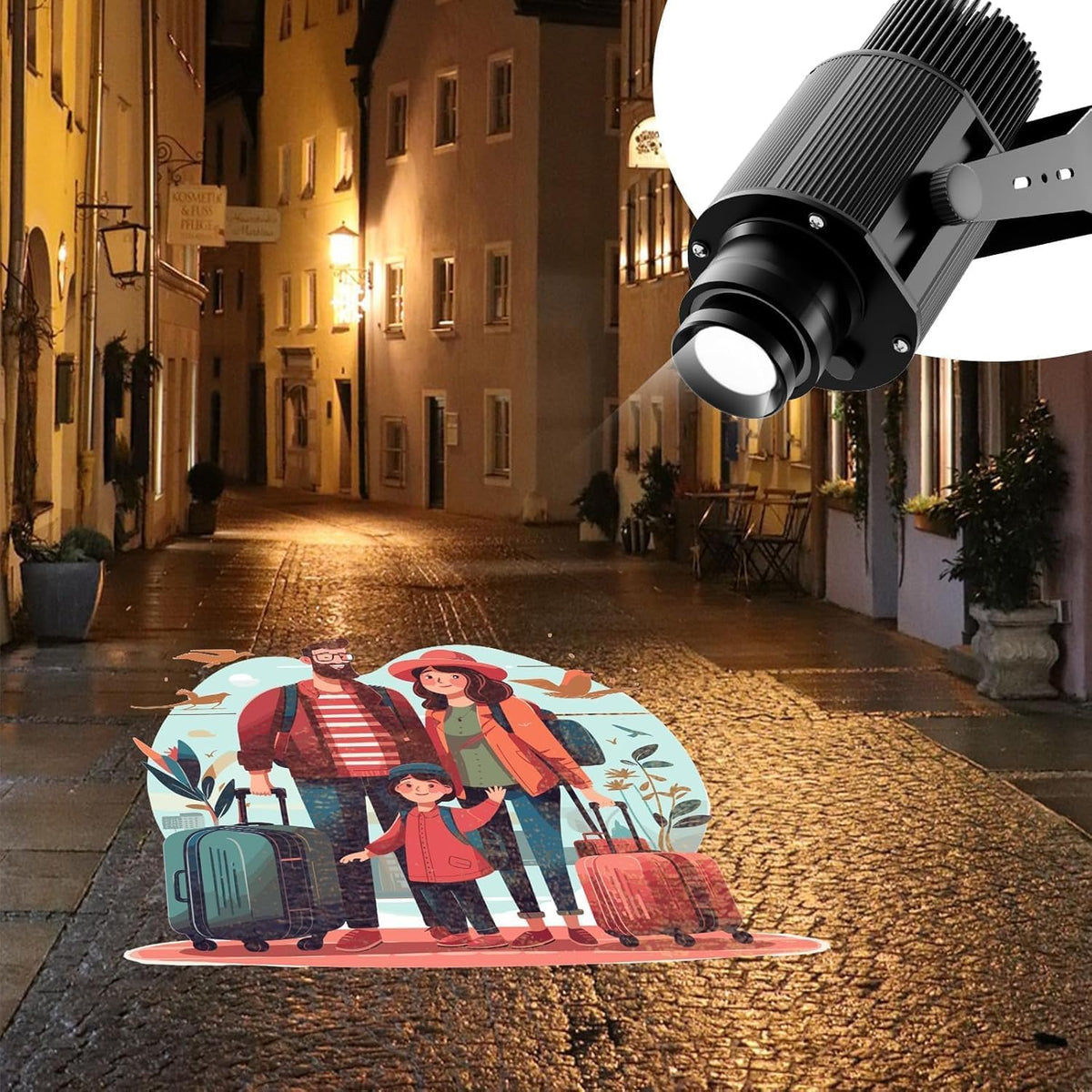 GOBO Projector Custom Logo Projector Lights for Store Business or Outdoor Wall Street Waterproof