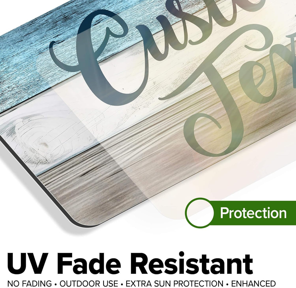 Custom Sign, Custom Street Sign, 11 Font Colors, 13 Font Styles, 4 Hole Options, 22 Sizes, 6x12
