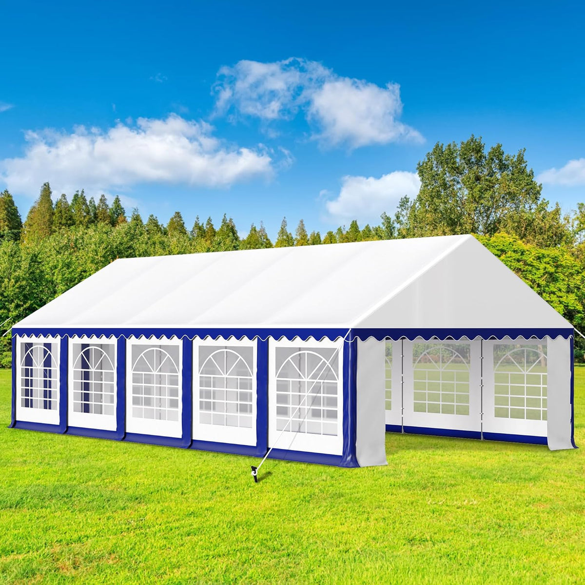 HERA'S PALACE 16'x 32' Outdoor Tents for Parties Large Canopy Tent with 12 Removable Sidewalls