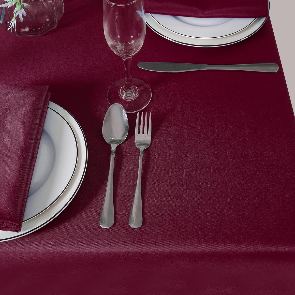 Cupuamon Square Tablecloth 70x70 inch Washable Polyester Fabric Table Cloth for Wedding Party