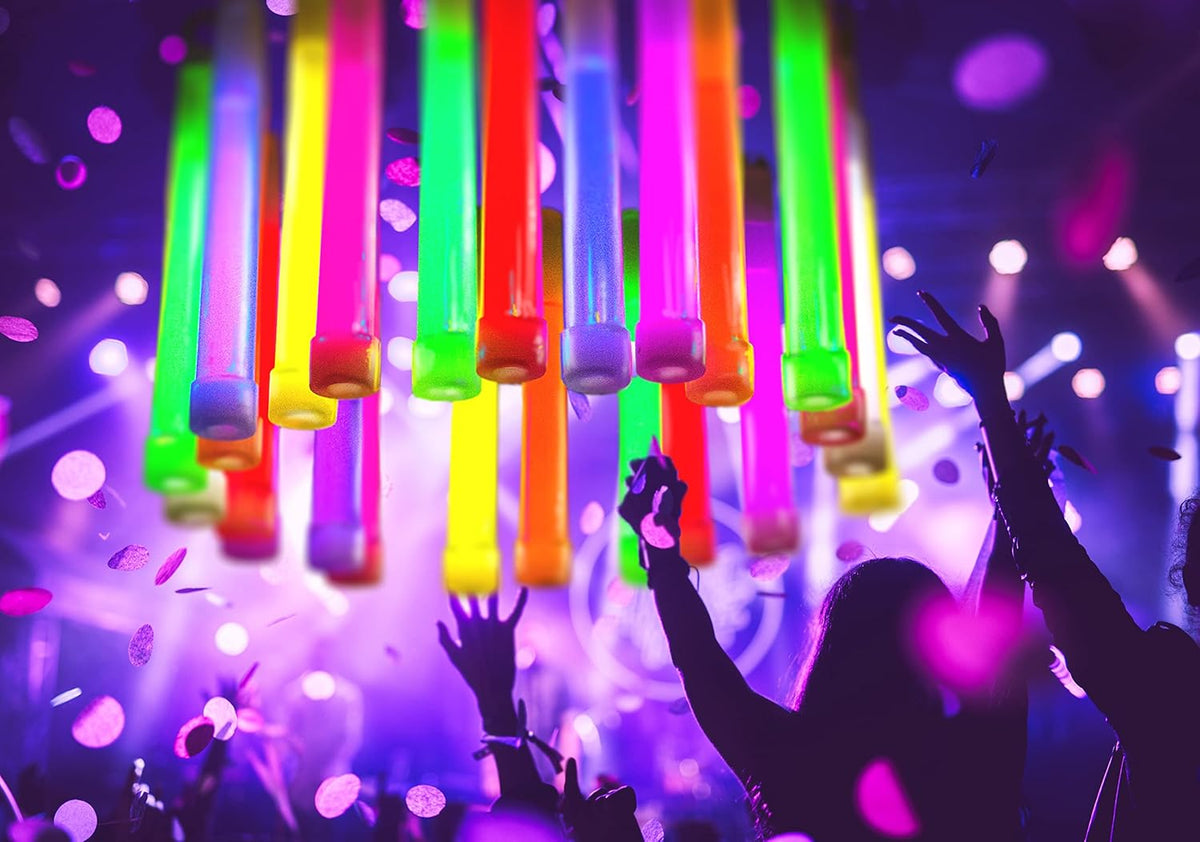 PartySticks Glow Sticks Party Supplies for Kids and Adults (30pk Assorted) - 6 Inch Bulk Glow Light