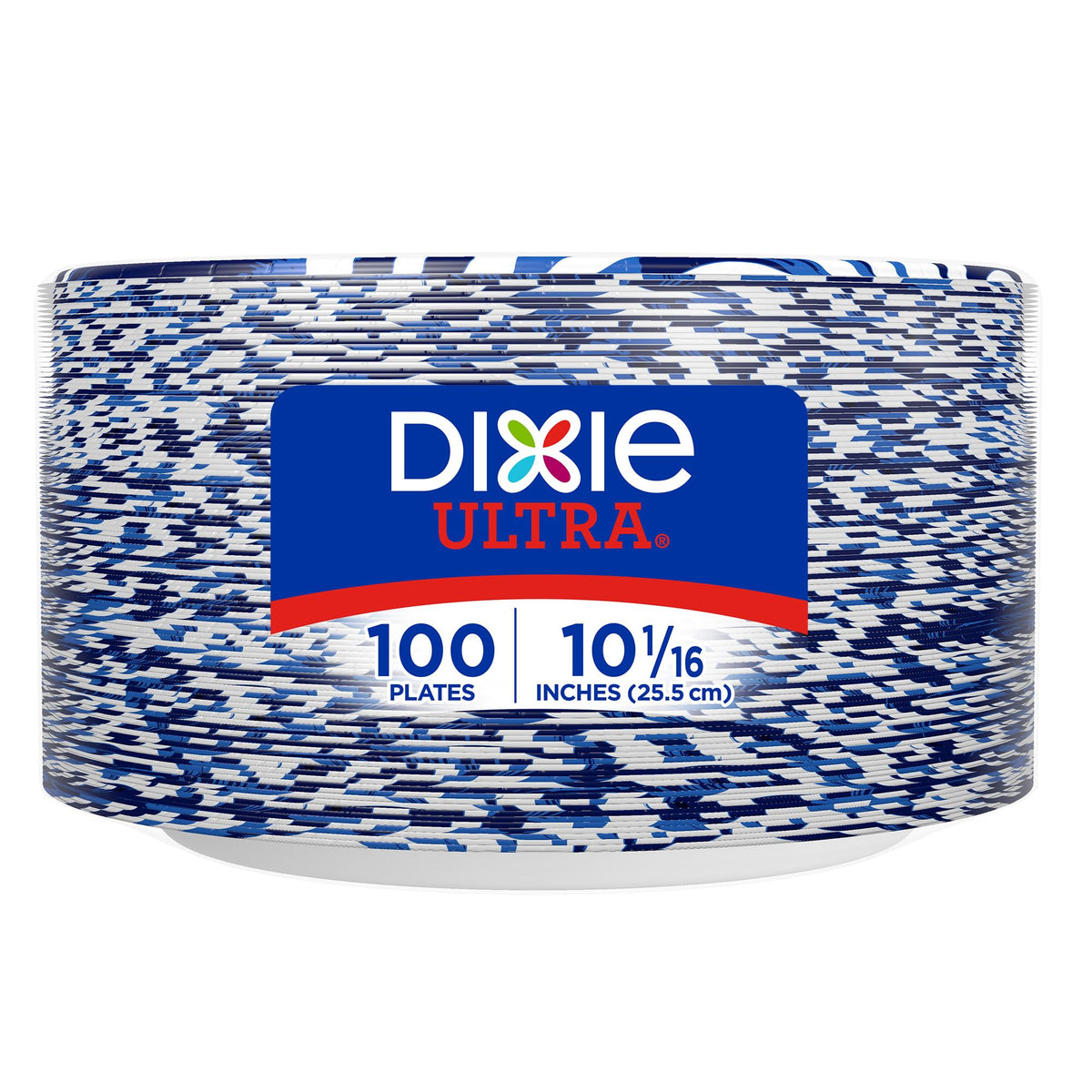 Dixie Ultra, Large Paper Plates, 10 Inch, 100 Count, 3X Stronger*, Heavy Duty, Microwave-Safe