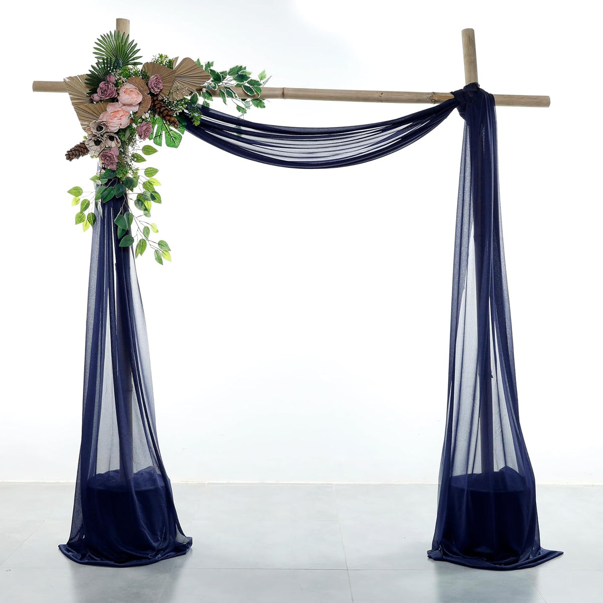 VDS Pack of 1 Panel (30 Inch X 30 Feet) Wedding Arch Draping Fabric Sheer Chiffon Fabric Drapery