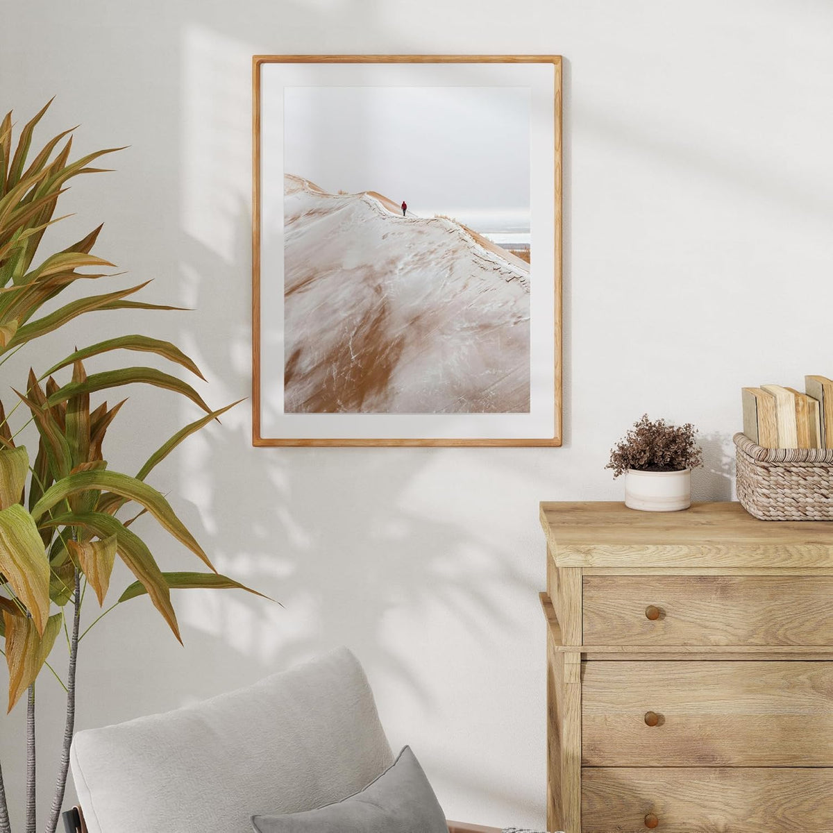 22x28 Picture Frame USA-Sourced Natural Cherry Wood Solid Original Wood Photo Frame Rounded Corner