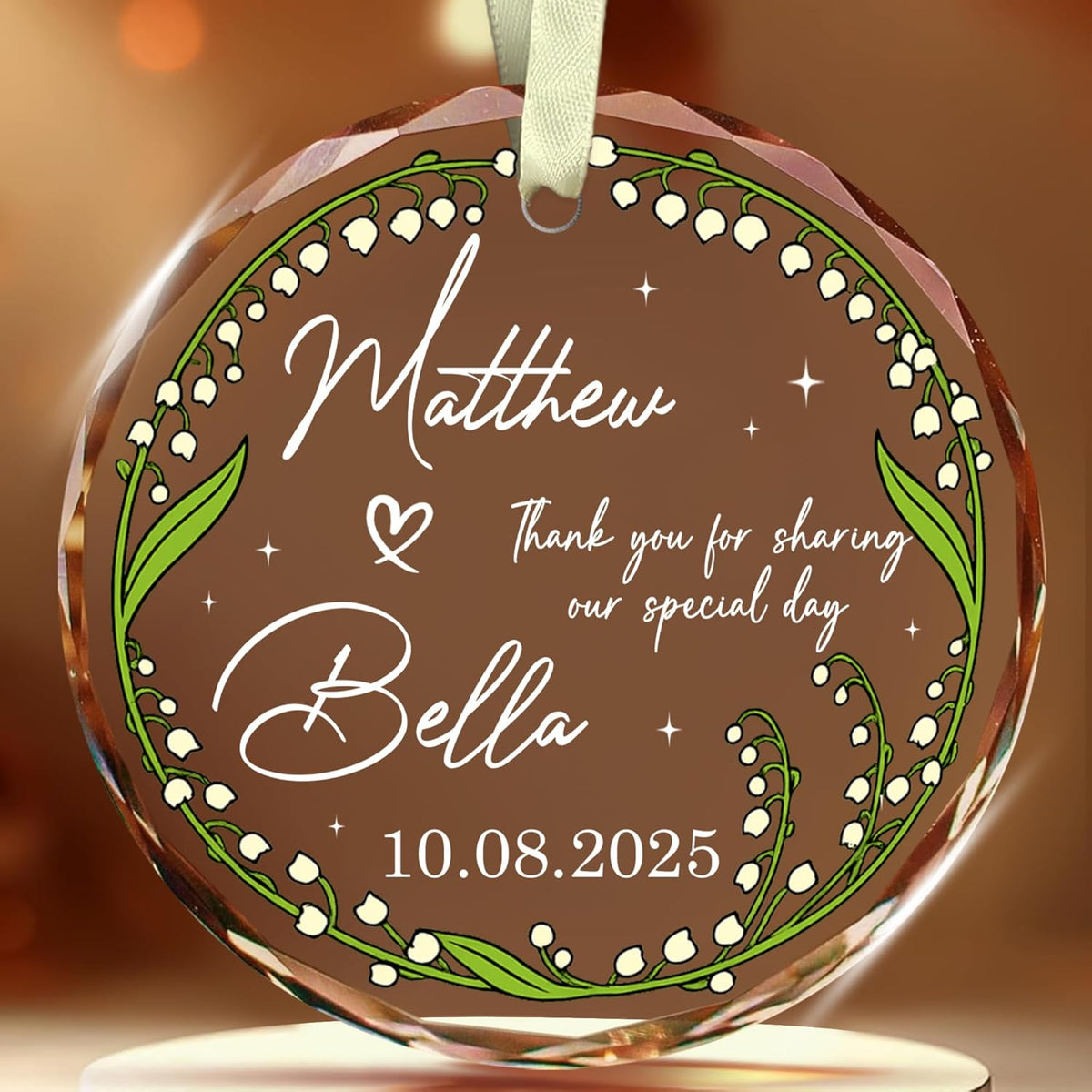 Personalized Wedding Favor Christmas Ornaments For Guests - Promotional Ornaments - Perfect Party