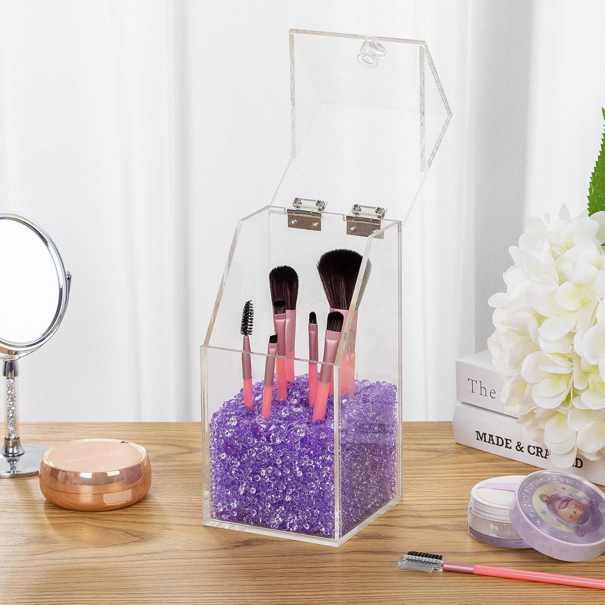 Vase Fillers for Centerpieces Home Deco,8700 Pieces Purple Diamond Table Confetti,Fake Plastic Gems