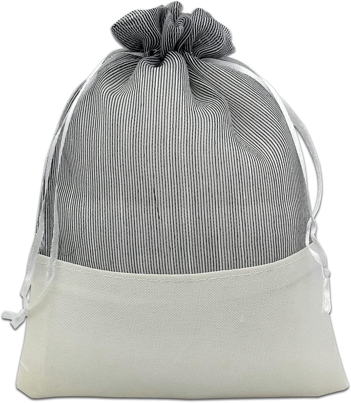TheDisplayGuys For Your Modern Living 24-Pack Linen & Black Organza Gift Bags with Drawstrings