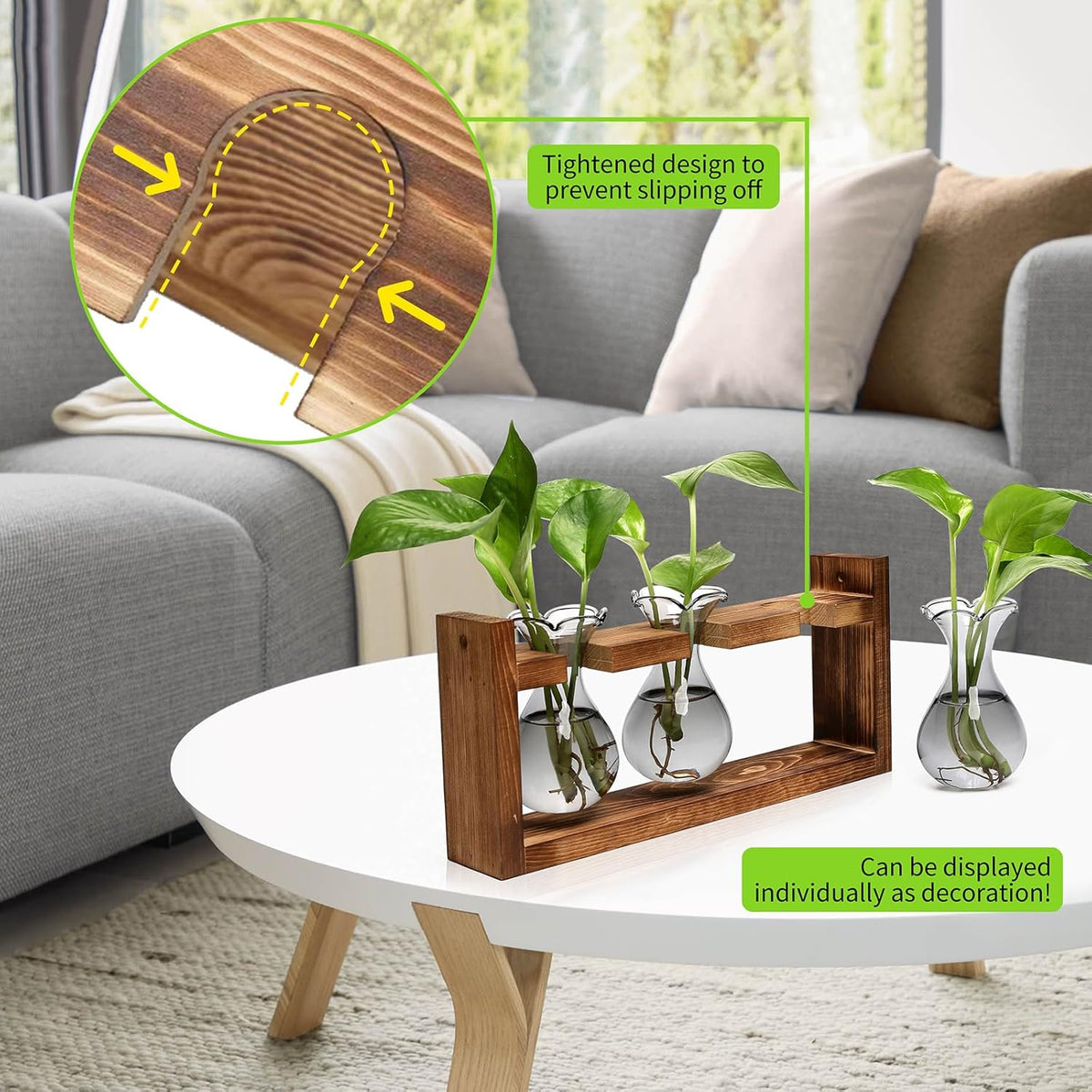 Plant Propagation Station Plant Terrarium Unique Birthday Gifts for Women Home Office Decor Planter