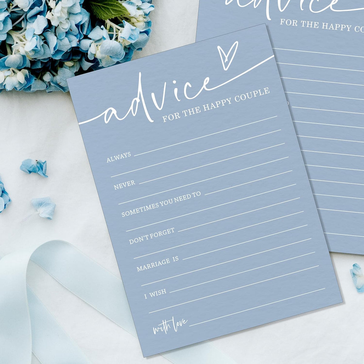 Wedding Advice Cards - Bdvice and Wishes for the Newlyweds Mr and Mrs Bride & Groom Perfect for