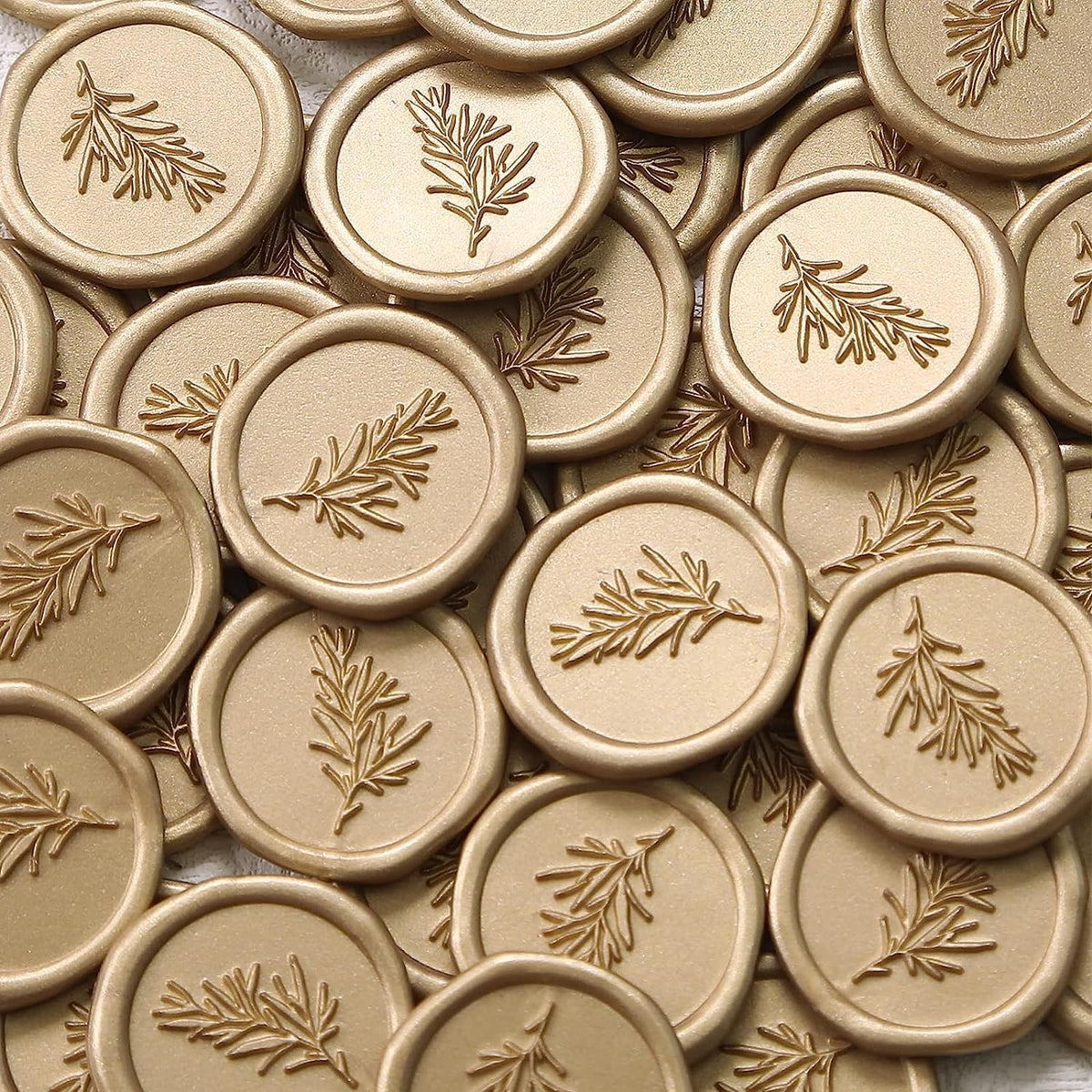 UNIQOOO Mini Glue Gun Sealing Wax Sticks for Wax Seal Stamp - Metallic Gold Prosecco, Great for