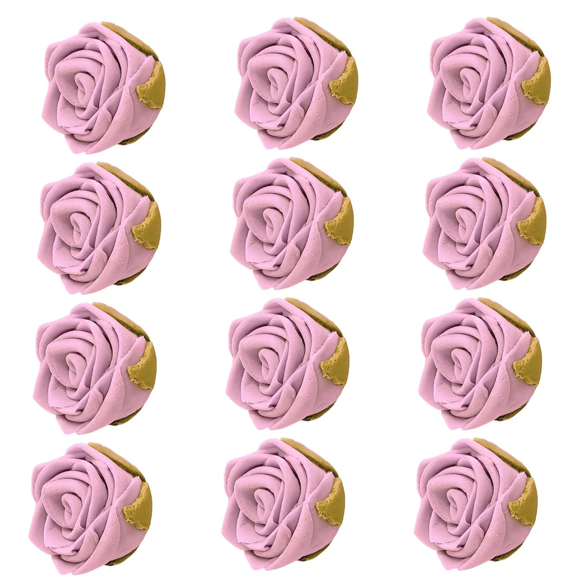 Confect Edible Lavender Rose Toppers – 12-Pack Lilac Roses for Cake & Cupcake Decorating– Stunning
