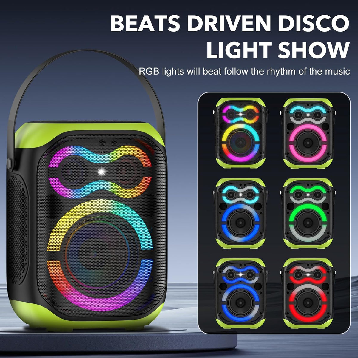 Portable Bluetooth Speakers 80W Big Powerful Wireless Outdoor Loud Stereo Deep Bass Sound Boombox