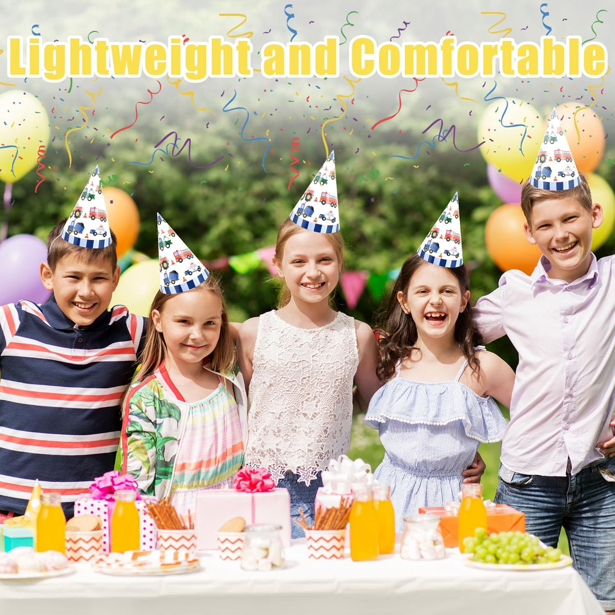 CANREVEL 12 PCS Party Hats for Kids and Adults, Party Headwear, Happy Birthday Hats, Birthday Party