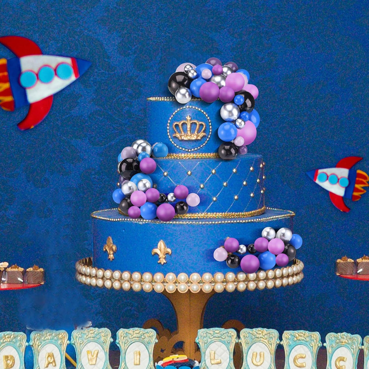 108 Pcs Balls Cake Topper DIY Cupcake Insert Foam Balloons for Cake Baking Wedding Anniversary