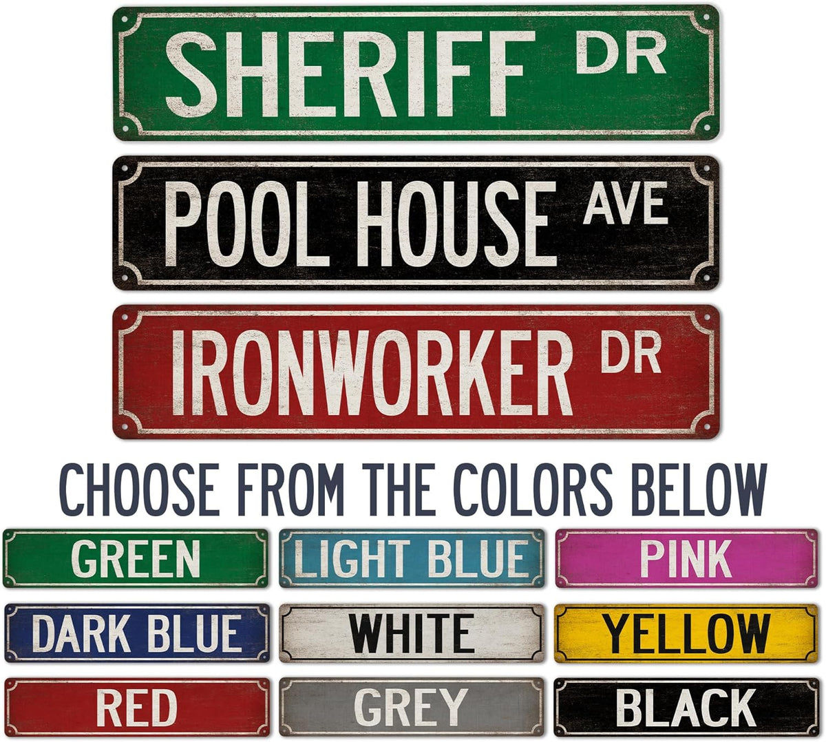 Custom Metal Sign Vintage Looking Personalized Signs - Made In USA - Custom Text Personalized Gifts