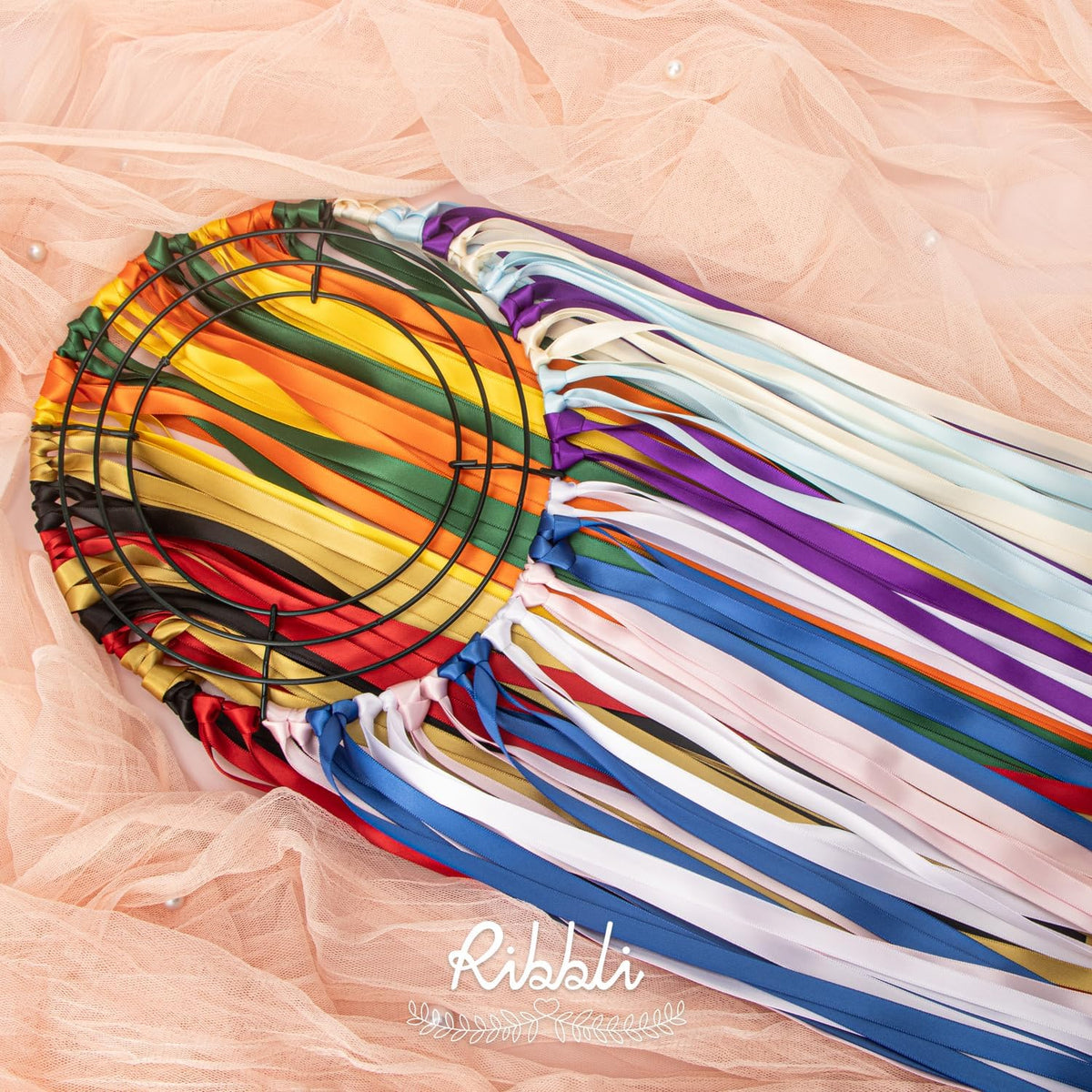 Ribbli Double Faced Light Blue Satin Ribbon,3/8” x Continuous 25 Yards,Use for Bows Bouquet,Gift