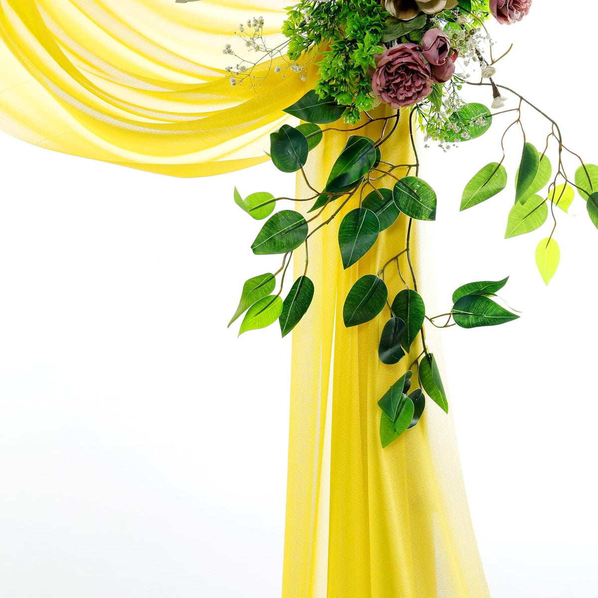 VDS Pack of 1 Panel (30 Inch X 50 Feet) Wedding Arch Draping Fabric Sheer Chiffon Fabric Drapery