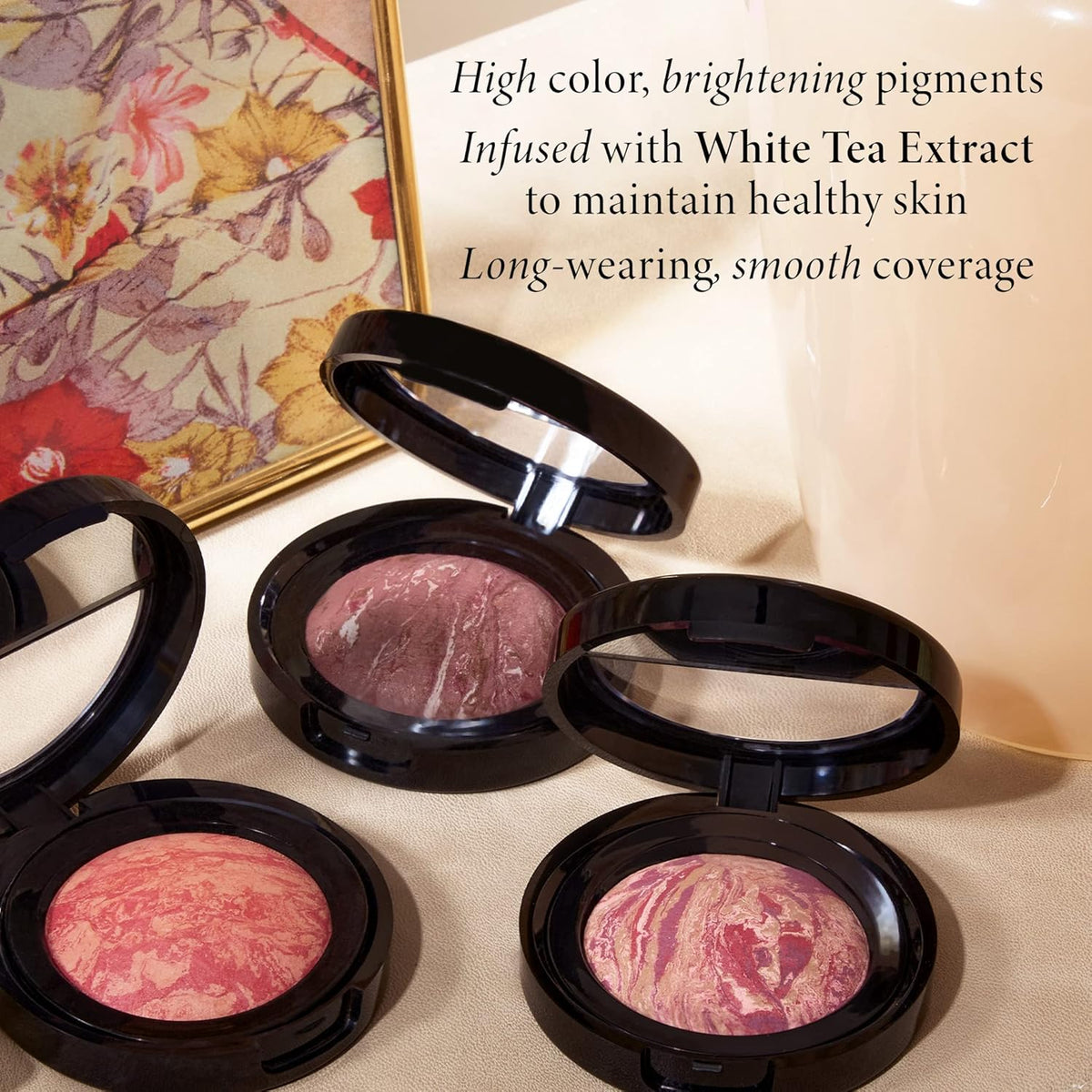 LAURA GELLER NEW YORK Baked Blush-n-Brighten Marbleized Blush for Cheeks - Ethereal Rose - Natural
