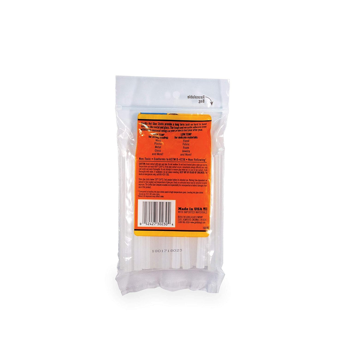 Gorilla Hot Glue Sticks, Clear Glue, Mini Size 4" Long x 0.27" Diameter, 30 Count (Pack of 12)