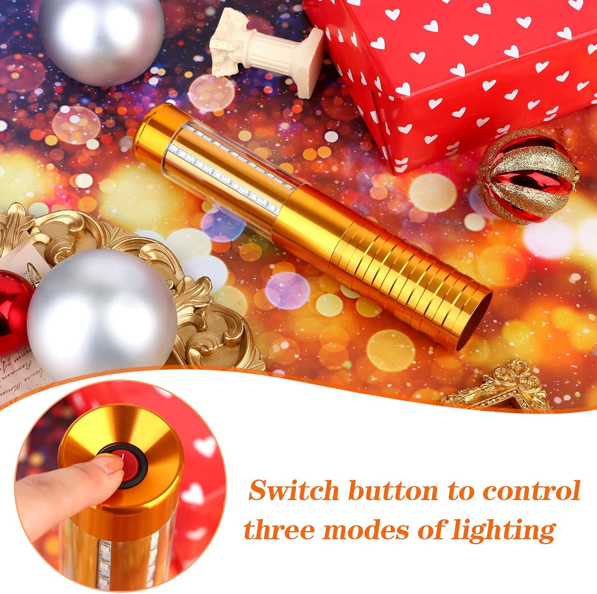 4 Pieces Strobe Baton Bottle Service Sparklers Metallic Bottle Service Lights Handheld Light for