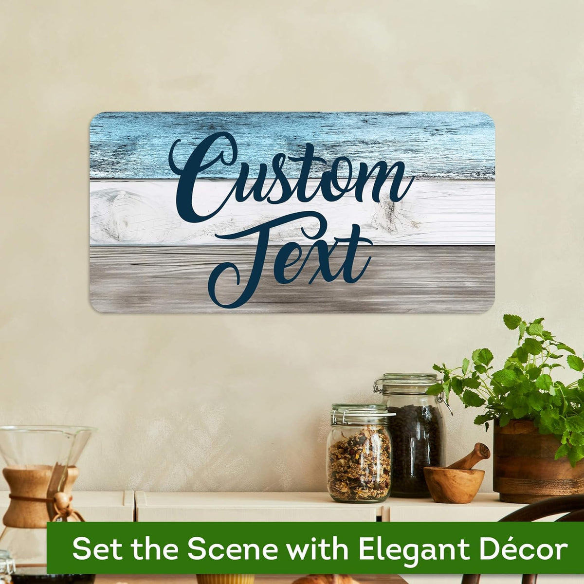 Custom Sign, Custom Street Sign, 11 Font Colors, 13 Font Styles, 4 Hole Options, 22 Sizes, 9x18
