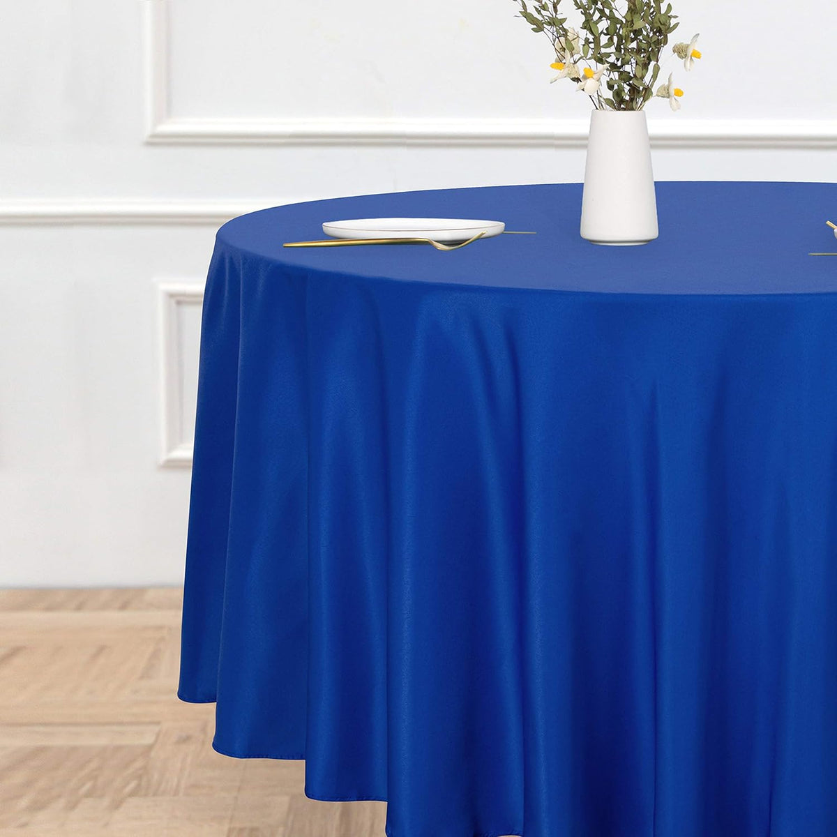 sancua Round Tablecloth - 120 Inch - Water Resistant Spill Proof Washable Polyester Table Cloth