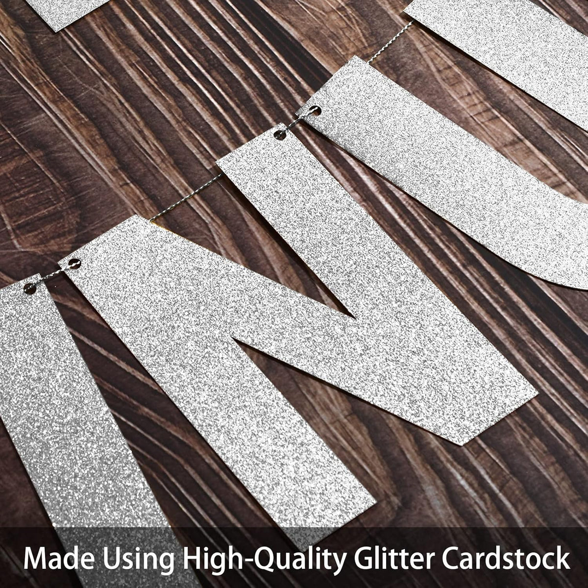 TaoBary 112 Pcs DIY Letter Custom Banner Glitter Customizable Banner Kit Including 107 Letters and