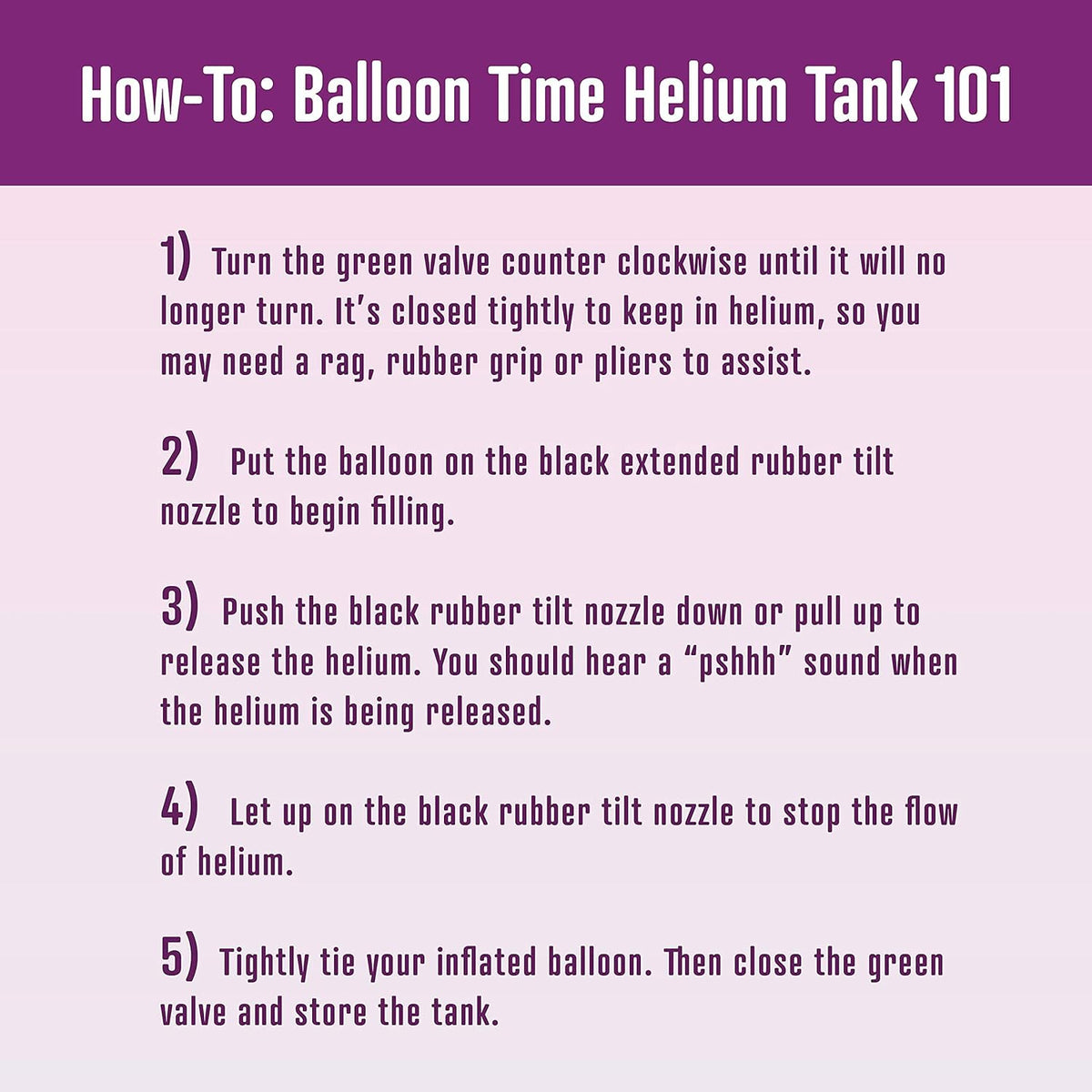 Blue Ribbon Balloon Time Disposable Helium Tank 14.9 cu.ft - 50 Latex Balloons + Balloon Tying Tool