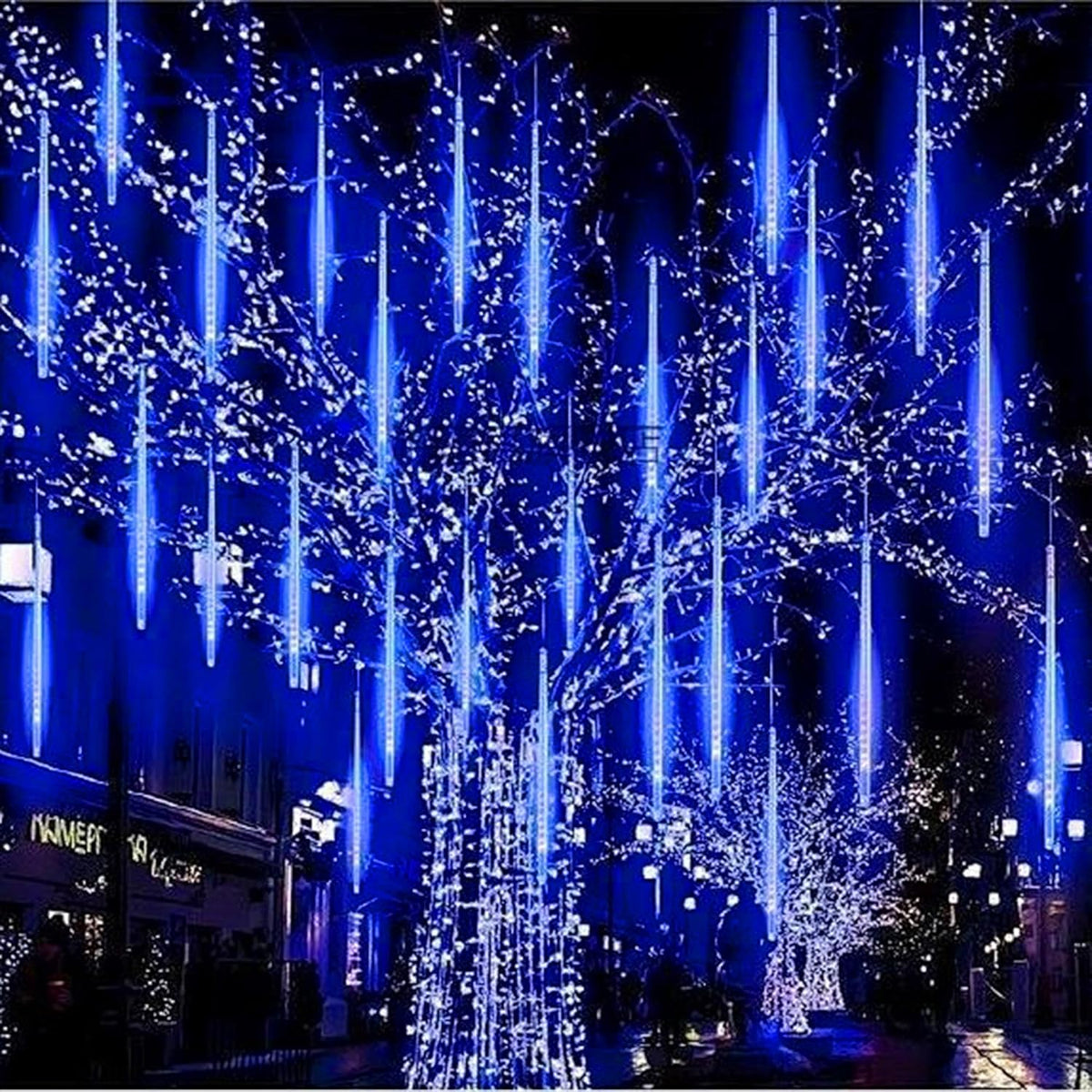 Dazzle Bright 1728 LED Christmas Light, Meteor Shower Rain Lights 11.8 Inch 48 Tubes, Waterproof