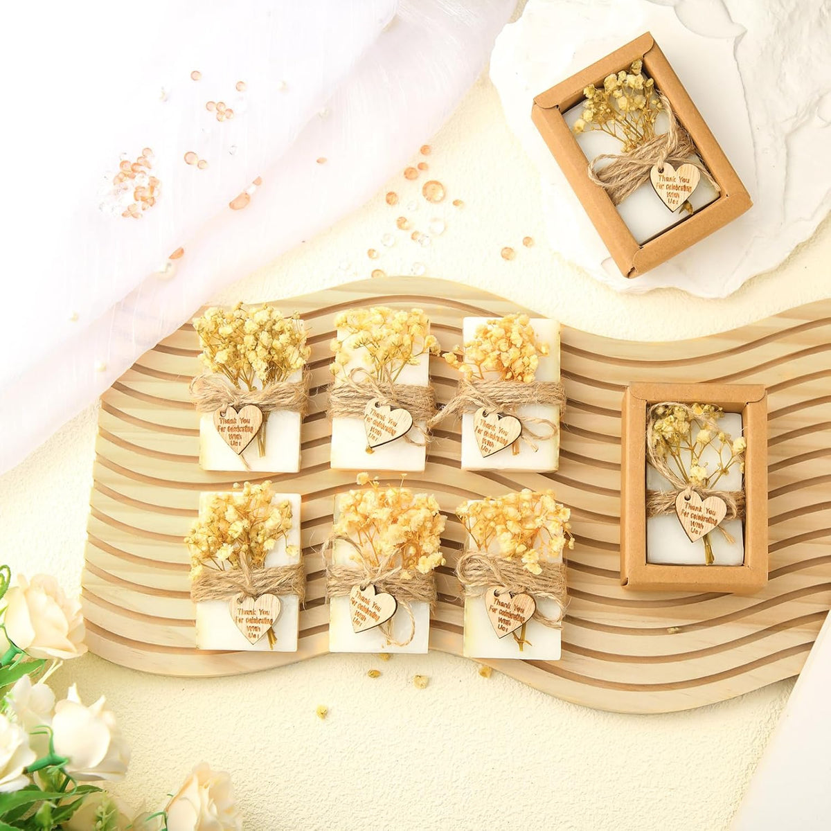 Demissle 30 Pcs Mini Scented Soap Wedding Party Favors Gifts Baby Shower Bridal Shower Handmade