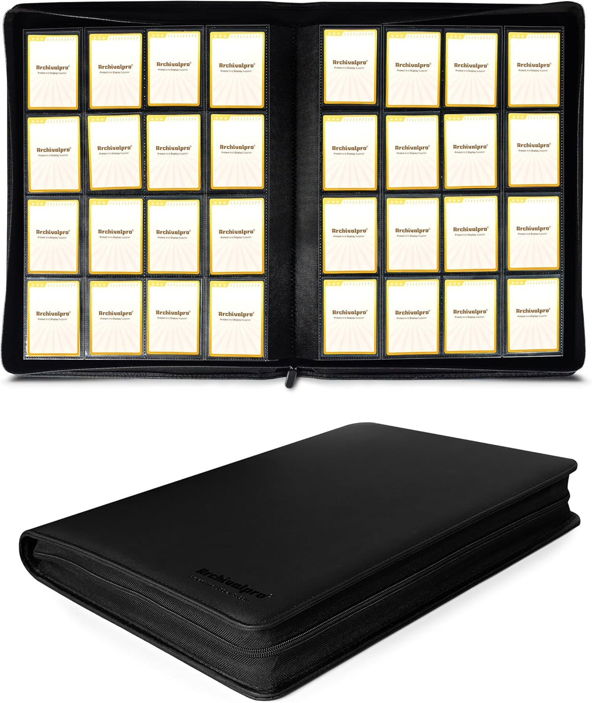 16 Pockets Premium Card Binder 1024 Cards Trading Card Binders Side Load Card Storage Display