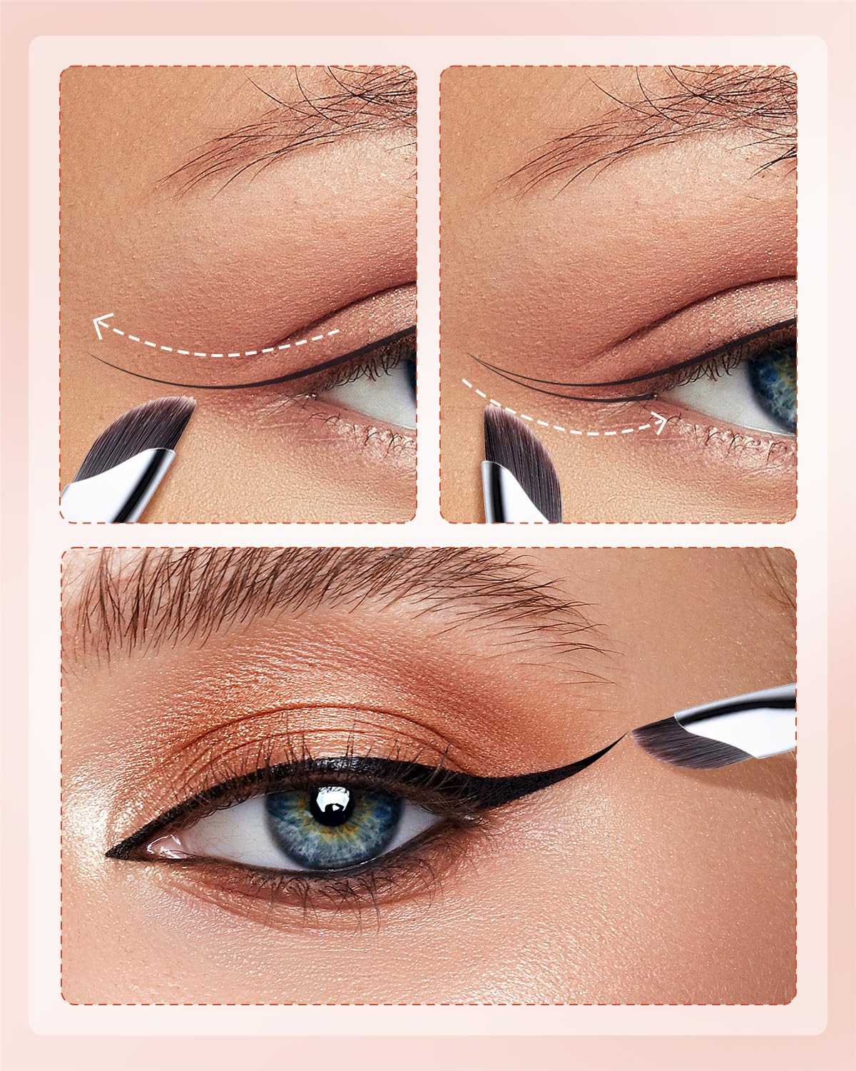 EIGSHOW Eyeliner Brush Gel Eyeliner Makeup Brush for Precise Eye Liner Eyebrow Eyelid Ultra Thin