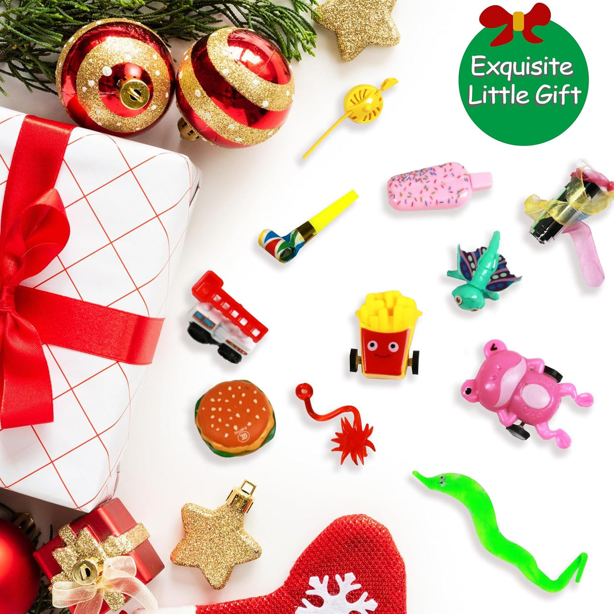 12 Pack Christmas No-snap Party Table Favors, Christmas Themed Holiday Supplies with Party Hat