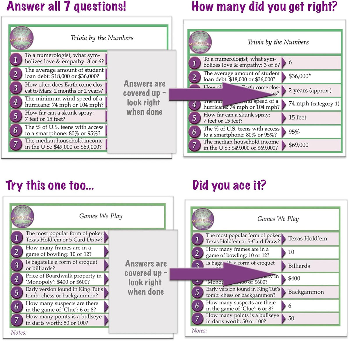 Matter of Fact — Fast-Paced, Rapid-Fire Trivia Challenge with Quirky Categories — Adult & Family